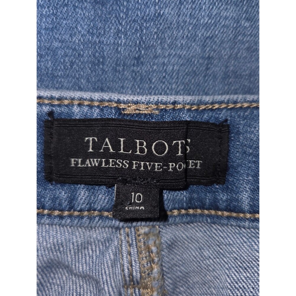Talbots Flawless Five-Pocket Slim Taper Released Hem Denim Jeans, Size 10 - Picture 7 of 8